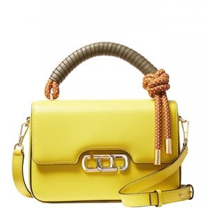 MARC JACOBS THE J LINK LEATHER BAG IN POMELO YELLOW